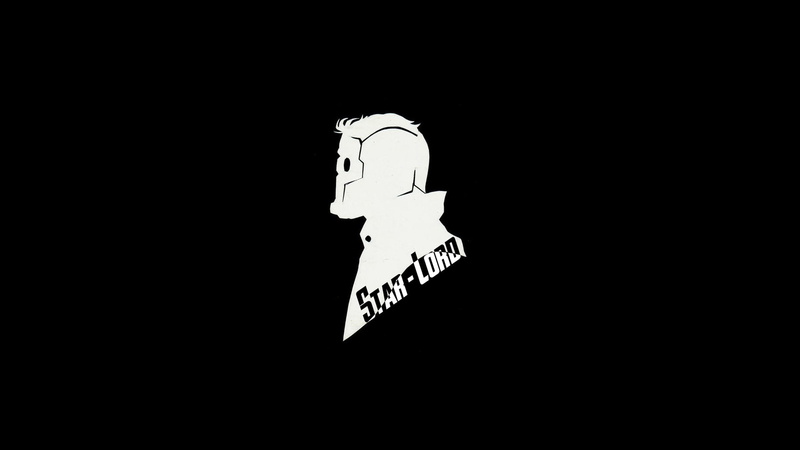 Guardians of the Galaxy, Peter Quill, 1080P, fan art, monochrome, digital art, Star Lord