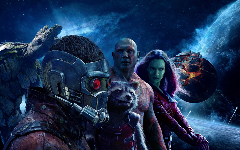 gamora, rocket, groot, 4K, peter quill backgrounds, drax, guardians of the galaxy vol 2