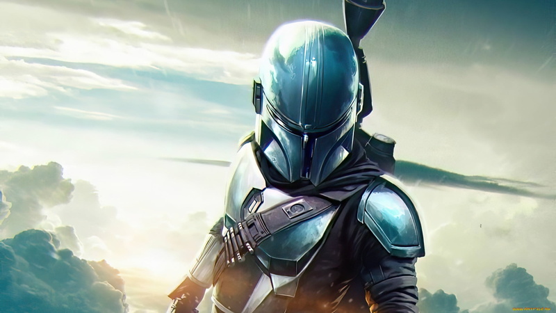 science fiction, Science Fiction Men, helmet, The Mandalorian (Character), artwork, The Mandalorian, Armored, TV Series, Star Wars, 1080P, bounty hunter