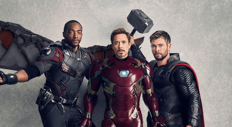 Thor, Chris Hemsworth, Avengers: Infinity War, 4K, 5K, Robert Downey Jr., Falcon, Iron Man, Anthony Mackie