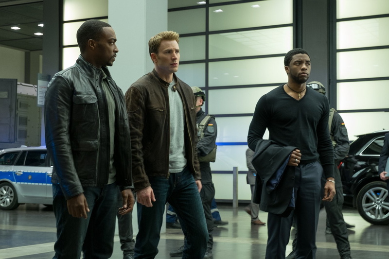 Chadwick Boseman, Falcon (Marvel Comics), 1080P, Captain America: Civil War, Captain America, Anthony Mackie, Chris Evans, Black Panther (Marvel Comics