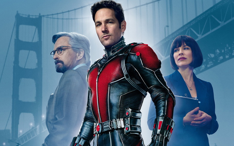 Evangeline Lilly, fiction, comic, poster, background, Walt Disney Pictures, bridge, Michael Douglas, Ant-Man, Paul Rudd, Hank Pym, Hope Van Dyne, Scott Lang