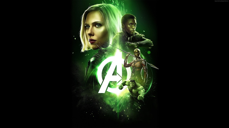 4K, Avengers: Infinity War, Black Panther, Chadwick Boseman, Scarlett Johansson, 8k, poster, Black Widow
