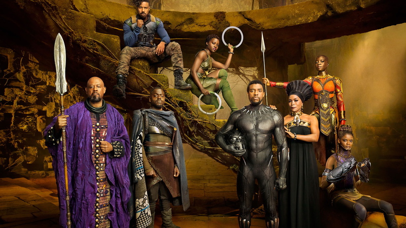 Michael B. Jordan, Chadwick Boseman, 4k, movie, panther, Angela Bassett, 4K, black, Black Panther