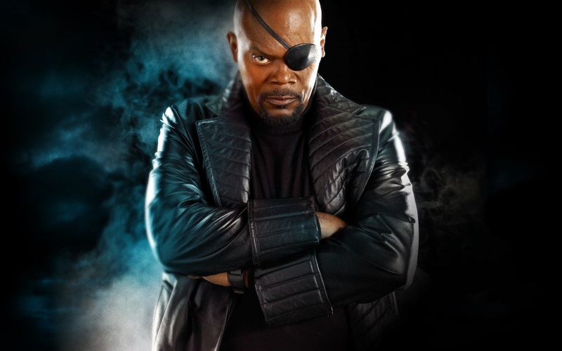 Marvel Cinematic Universe, angry, eyepatches, Samuel L. Jackson, Captain America: The Winter Soldier, 1080P, arms on chest, arms crossed, Nick Fury
