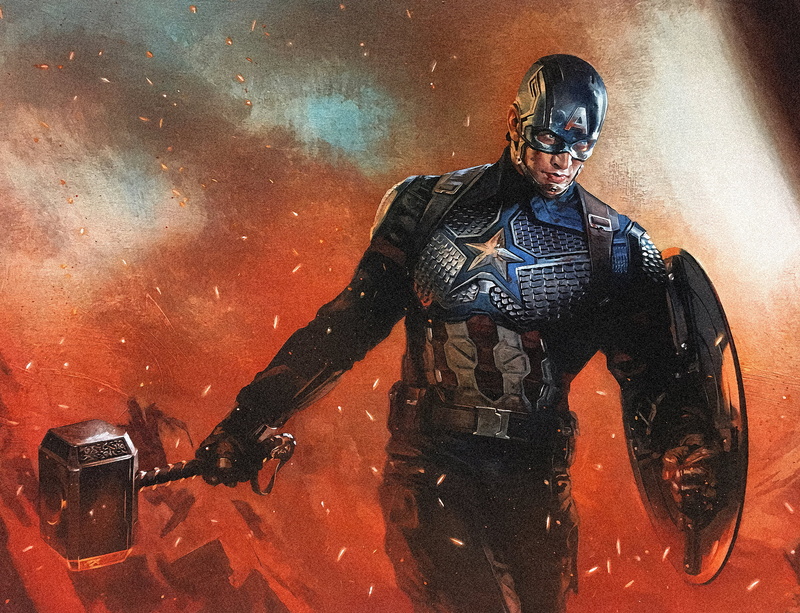 Captain America, The Avengers, Avengers EndGame, Mjölnir, Steve Rogers, 1080P