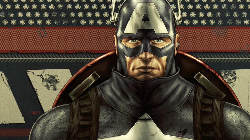 representation, architecture, spirituality, america, demon - fictional character, drawing, mask, religion, 1080P, Captain America, front view, human representation