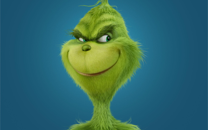 one animal, mammal, humor, looking at camera, green color, animal body part, animal eye, animal head, indoors, portrait, grinch, blue, Movies, domestic animals