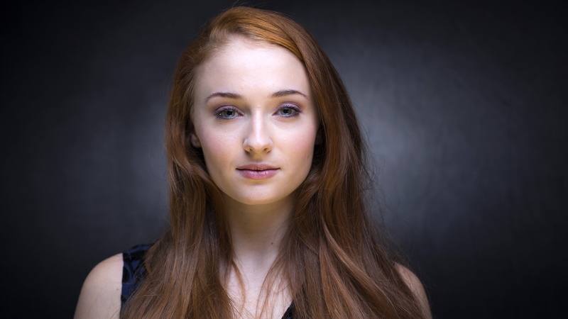 portrait, young adult, actress, light pink, studio shot, contemplation, one person, turner, headshot, gray background, indoors, hairstyle, looking at camera
