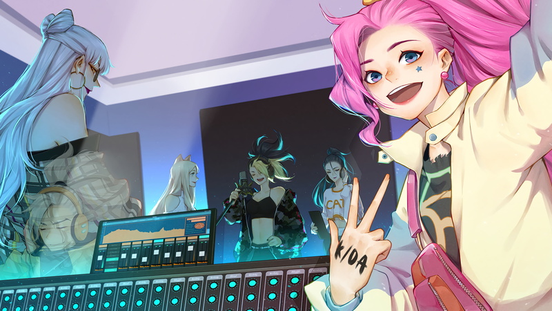 Evelynn (League of Legends), KaiSa (League of Legends), League of Legends, Akali(League of Legends), 4K, Ahri (League of Legends), Seraphine (League of