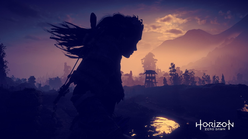 plant, built structure, night, pc games, building, adult, tree, outdoors, people, horizon zero dawn, building exterior, water, sunset, aloy, nature, city