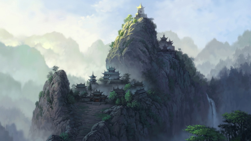 mountains, temples, china, 1080P, scenery