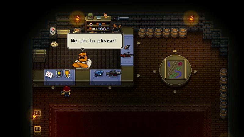 text, male likeness, travel, no people, human representation, night, Enter the Gungeon, script, video games, western script, screenshot, sign, information sign