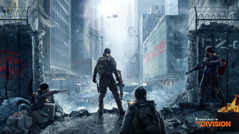 house, sky, clancy, destruction, walls, equipment, logo, Ubisoft, division, snow, armor, a team, helicopter, 2K, s, poster, cover, men, tom, Tom Clancys The Division