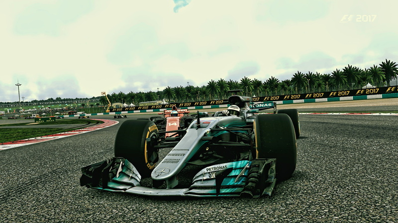 no people, sky, mode of transportation, cloud - sky, architecture, city, motor vehicle, symbol, video games, day, street, Mercedes AMG Petronas, road, 1080P