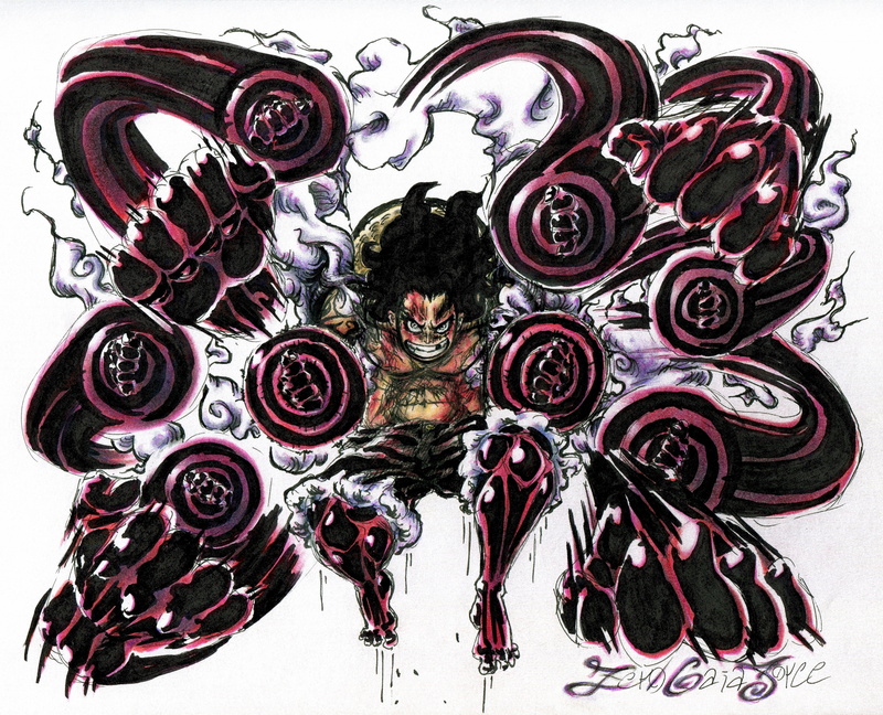 5K, Gear Fourth, Monkey D. Luffy, Snake Man (Mega Man), One Piece
