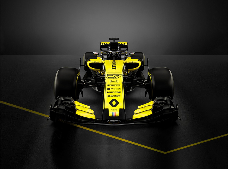 yellow, black, kart, F1 2018, 2018, 4K, Formula One, Renault R.S.18, go, F1 cars, 4K