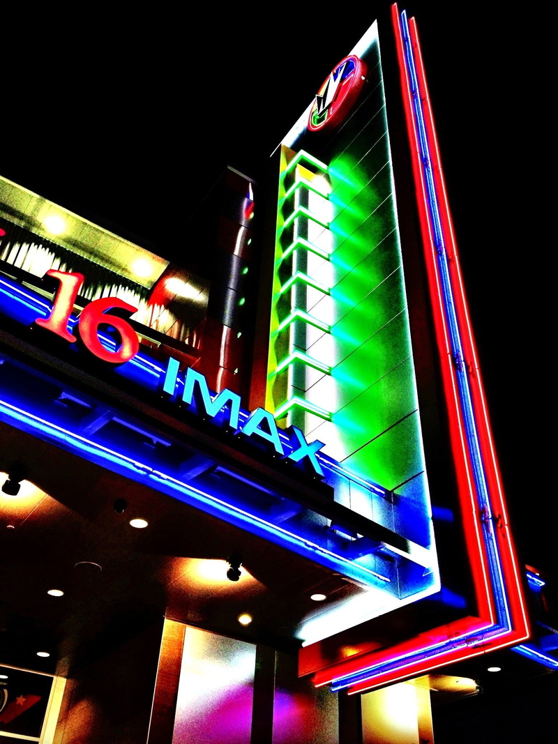 no people, lighting equipment, outdoors, city, movie, light - natural phenomenon, sky, light, glowing, photo, theatre, information, sign, low angle view