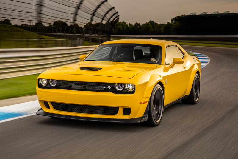 Yellow, HD, 2K, Dodge Challenger SRT Hellcat Widebody, 2018