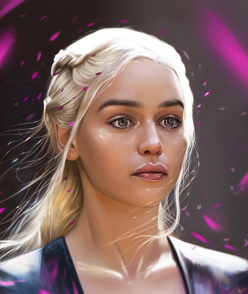 4K, Emilia Clarke, Artwork, Daenerys Targaryen, 4K