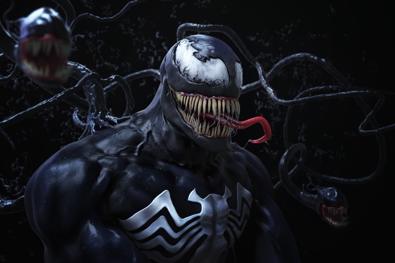 venom, supervillain, artstation, 1080P, artwork, venom movie, art, hd, digital art