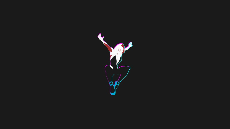 comics, Spider-Man, minimalism, Spider Gwen, into the spiderverse, spiderverse, Gwen, superhero, 8K