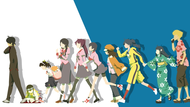 Koyomi Araragi, Anime, Suruga Kanbaru, Meme Oshino, 1080P, Tsubasa Hanekawa, Tsukihi Araragi, Monogatari (Series), Shinobu Oshino, Mayoi Hachikuji, Hitagi
