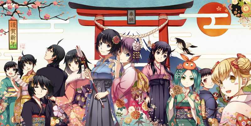 Shinobu Oshino, Tsubasa Hanekawa, Karen Araragi, Suruga Kanbaru, Nadeko Sengoku, Anime, Hitagi Senjōgahara, Ougi Oshino, Tsukihi Araragi, Monogatari (Series)