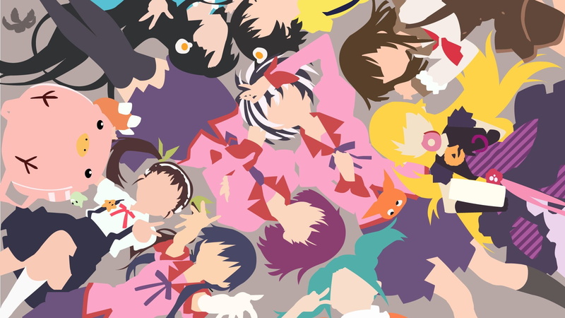 Yotsugi Ononoki, Tsukihi Araragi, 1080P, Shinobu Oshino, Black Hanekawa, Tsubasa Hanekawa, Hitagi Senjōgahara, Karen Araragi, Nadeko Sengoku, Suruga Kanbaru