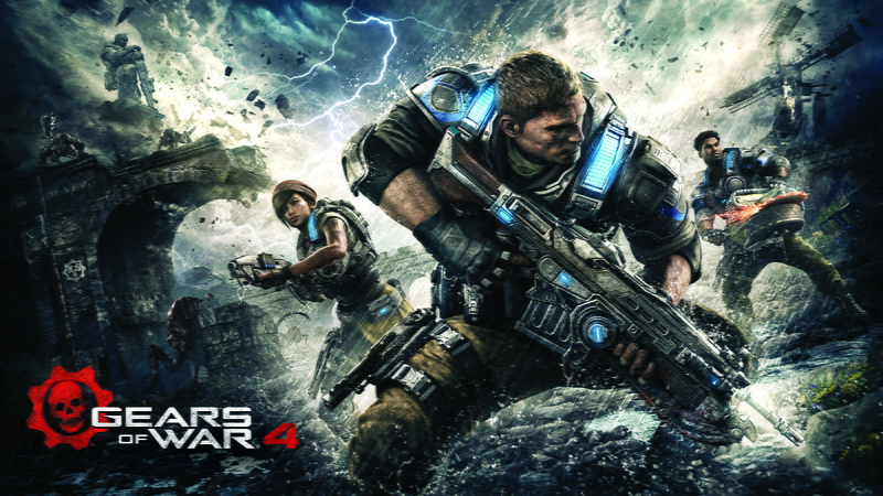 rifle, bridge, 1080P, saw, Gears 4, fighter, Gears of War 4, armor, weapons, teeth, soldiers