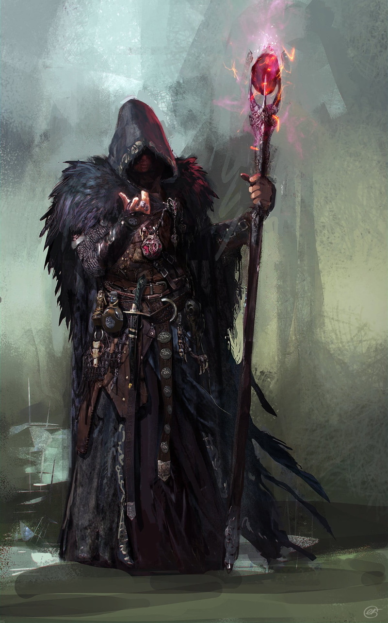 fantasy art, halloween, adult, 1080P, fear, architecture, holding, magic, fog, costume, evil, warlock, celebration, clothing, illustration, full length