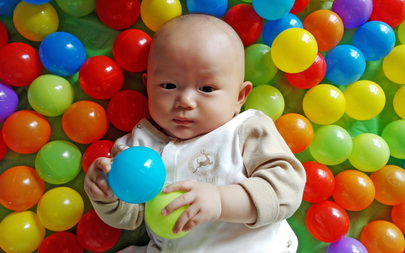 Baby, Cute, Balls, Play, 2K