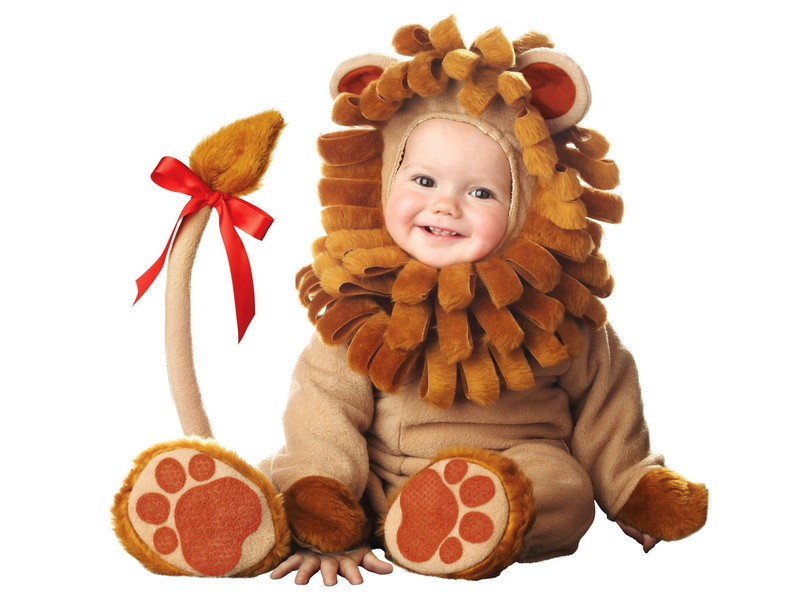 hd, brown, lion, wear, 1080P, costume, baby, cute