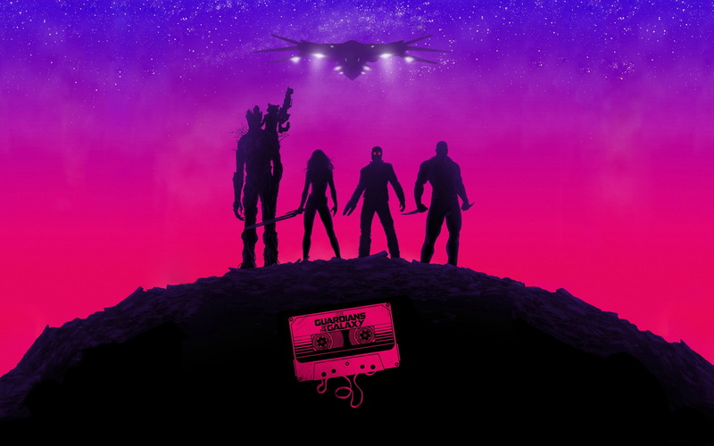 galaxy, guardians, guardian, purple, cassettes, pink, music, guardians of the galaxy, 2K
