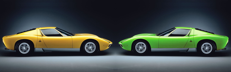 hd, gree, miura, cars, view, side view, sideways, vehicles, Lamborghini, classic, art, yellow, Lamborghini Miura, side, 2K, sidecar