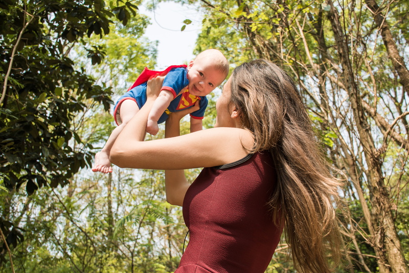 baby, childhood, woman, top, child, two people, smile, trees, tank, woods, family, plant, land, toddler, women, adults only, emotion, hero, smiling, mother