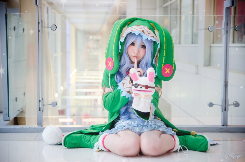 girls, cosplay, indoors, 2K, real people, lifestyles, female, Date A Live, clothing, sitting, leisure activity, child, innocence, full length, one person
