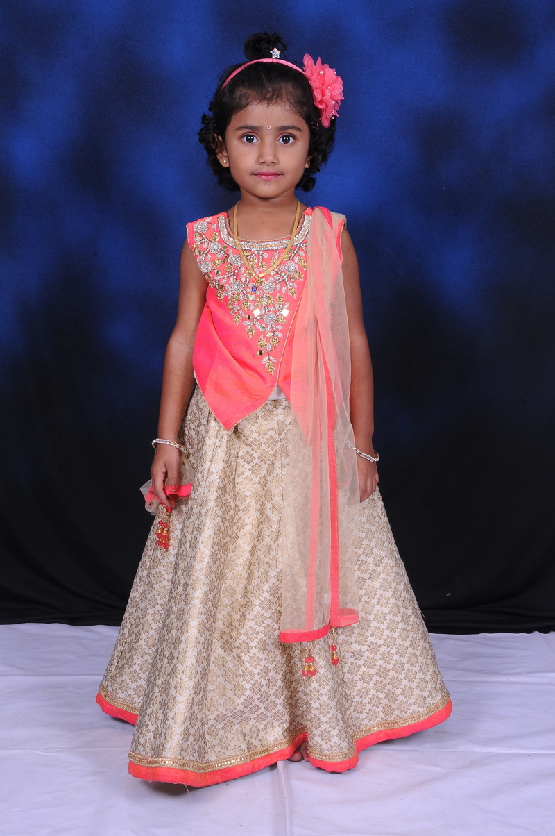 festival, girls, dress, full length, clothing, model baby, portrait, baby, pink dress, childhood, looking at camera, real people, baby lehanga, innocence