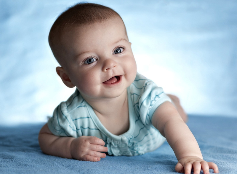 happiness, facial Expression, child, smiling, joy, babies Only, beauty, babyhood, lying on front, bed, cute, looking At Camera, doll, sitting, crawling