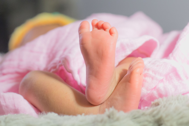 adorable, toes, beginnings, bed, its a girl, 4K, baby girl, infant, child, cute, pink, newborn, human foot, softness, indoors, relaxation, barefoot, foot