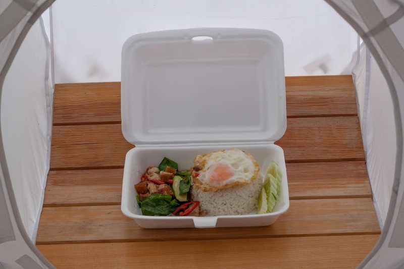 healthy eating, tray, wellbeing, thai food, food, no people, hot and spicy, indoors, wooden plate, high angle view, thailand, deep fried, ready-to-eat