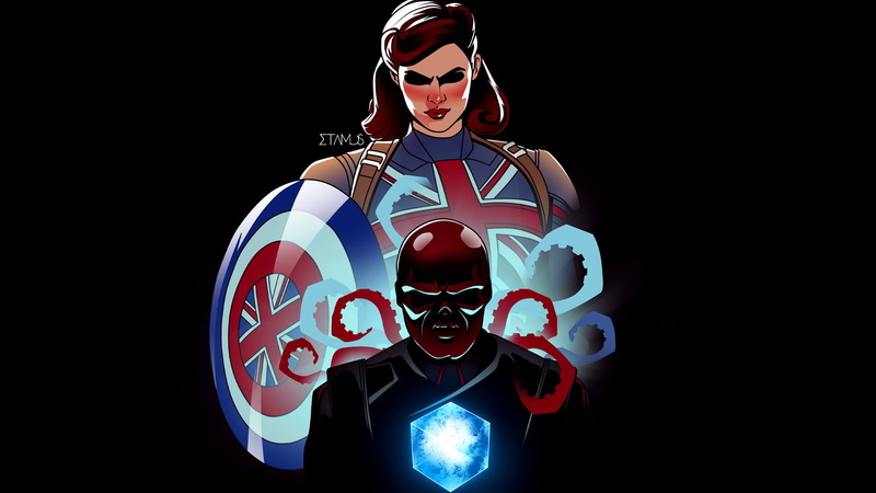 Marvel Comics, illustration, comic art, Marvel Cinematic Universe, comics, Red Skull, hydra, 1080P