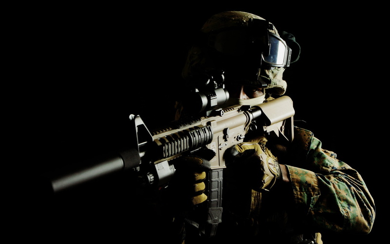 army Soldier, dark, soldiers, technology, weapon, close-up, armed Forces, danger, sniper, brown, rebellion, uniform, power, uSA, aggression, rifle, body Armor