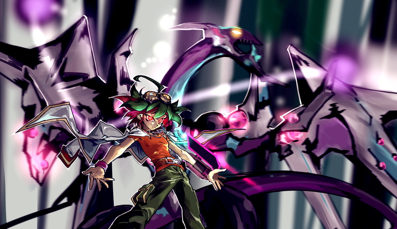 yu-gi-oh!, sakaki, wristband, dragon, rebellion, yuya, arc-v, xyz, dark, 5K