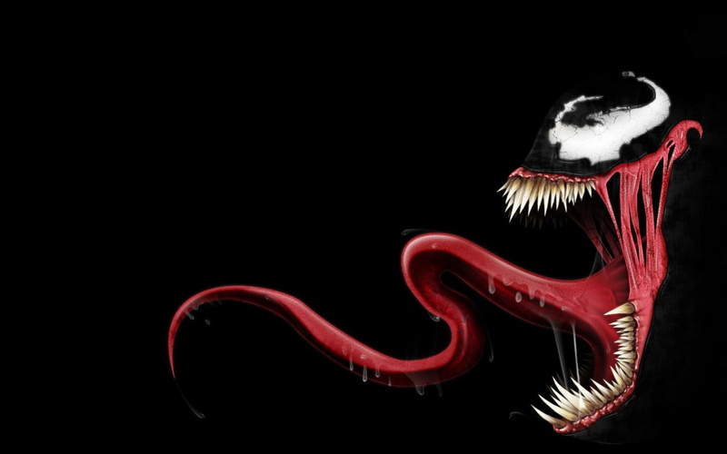 celebration, tongues, cut out, teeth, one animal, Marvel Comics, no people, event, animal, indoors, Venom, black background, single object, 720P, musical instrument