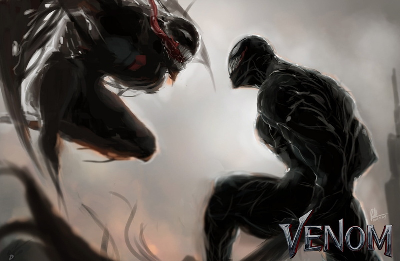 artwork, 1080P, Symbiote, creature, riot, Venom
