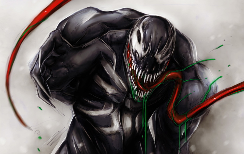 mouth, Carnage, illustration, Marvel Comics, power, Venom, food, white, food and drink, black Color, plastic, close-up, color Image, isolated, backgrounds