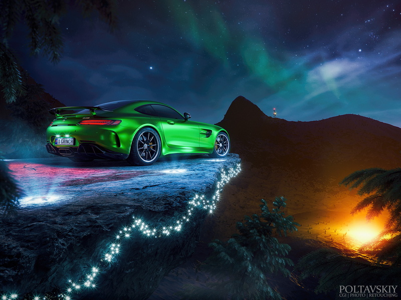 hd, mercedes, 1080P, mercedes amg gt, cars, artist, behance
