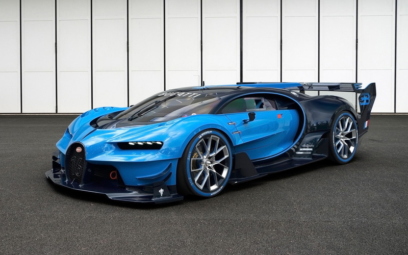 vehicle, 1080P, Bugatti Veyron, car, Bugatti Vision Gran Turismo, Blue Cars