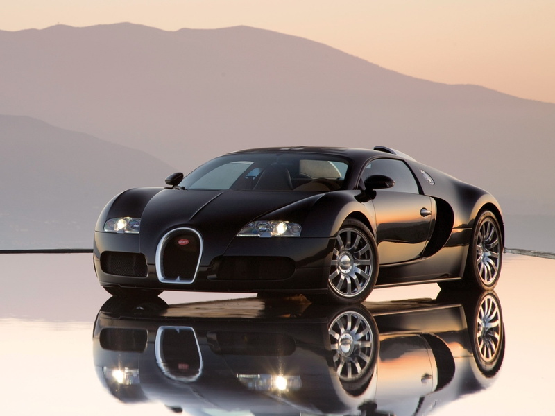 sky, luxury, chrome, Bugatti Veyron, Bugatti, vehicle, no people, travel, sunlight, 1080P, beauty in nature, nature, land vehicle, non-urban scene, motor vehicle